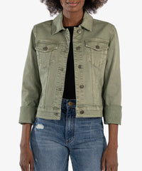 Julia Crop Jacket - Celery