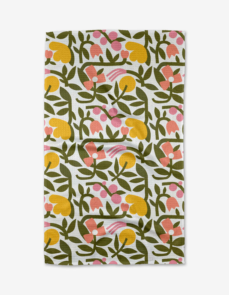 Geometry Fresh Vines Tea Towel