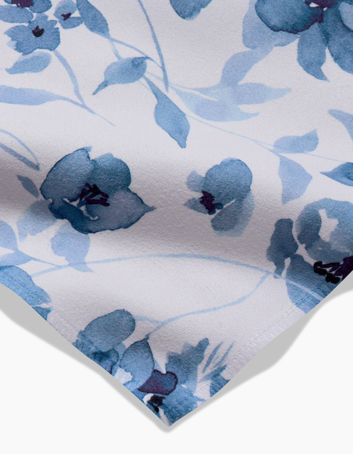 Geometry Blue Floral Dinner Napkin Set