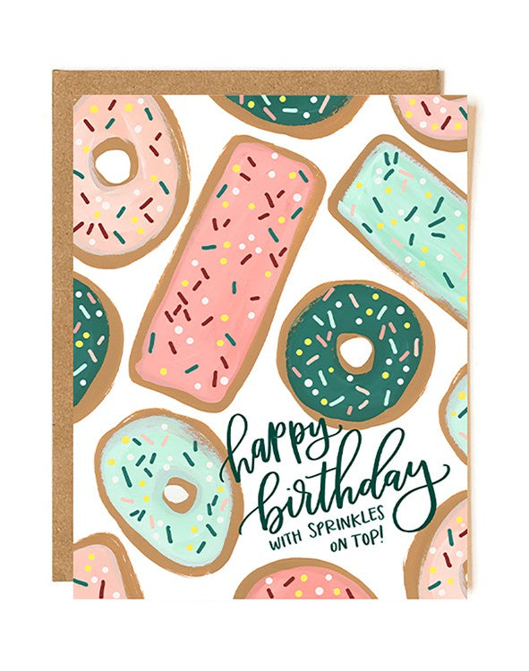 Happy Birthday With Sprinkles Greeting Card