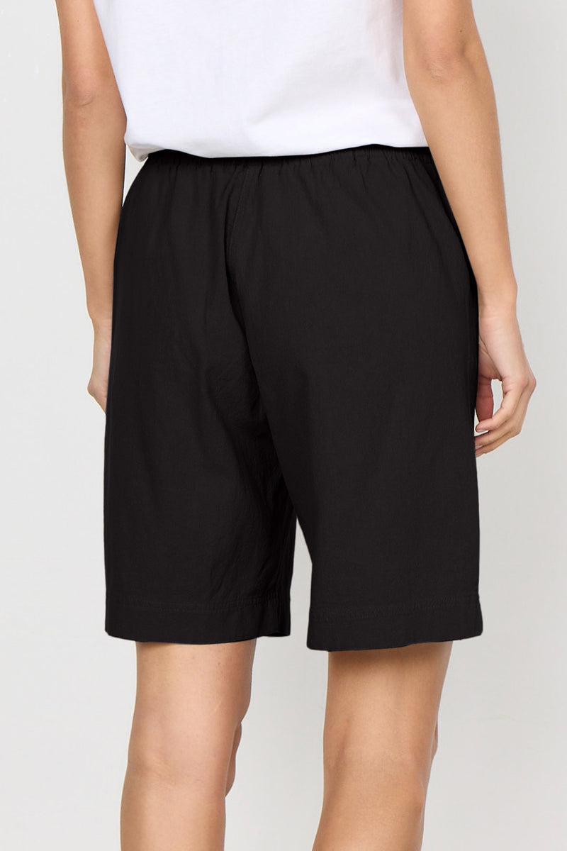 Janice Drawstring Shorts in Black