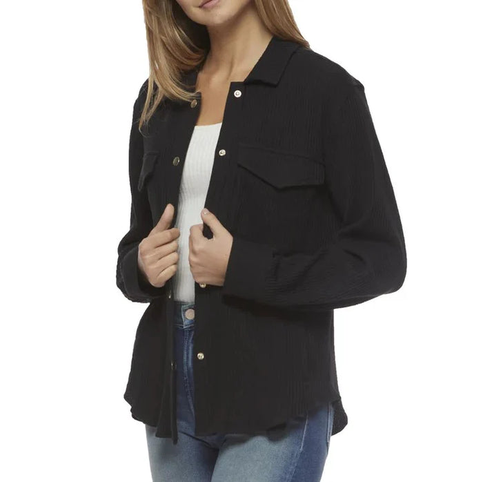 Vivian Double Pocket Thermal Shirt Jacket