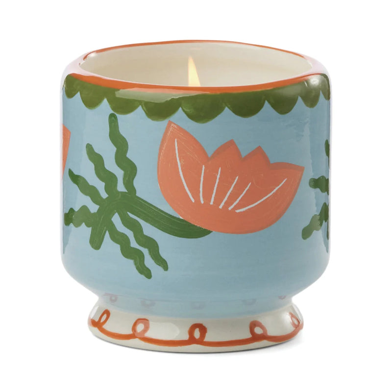 A Dopo 8 oz “Flower” Ceramic Candle - Cactus Flow