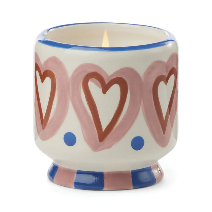 A Dopo “Hearts” Ceramic Candle - Rosewood Vanilla