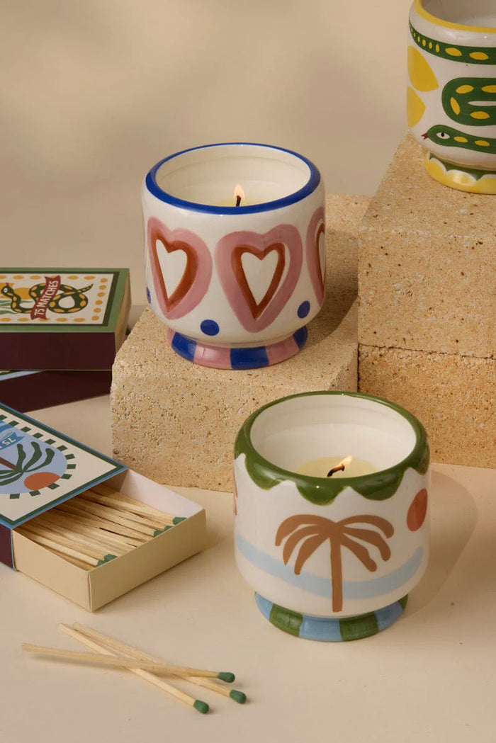 A Dopo “Hearts” Ceramic Candle - Rosewood Vanilla