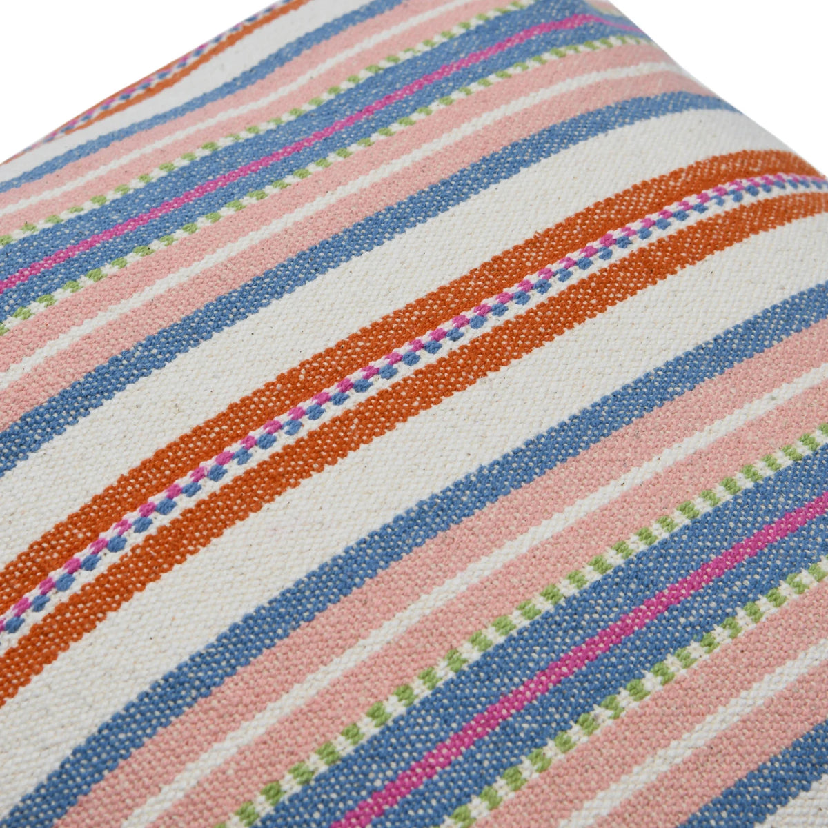 18” Striped Cotton Pillow