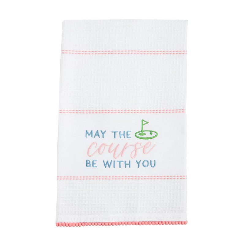 May the Course Be With You Waffle Golf Towel