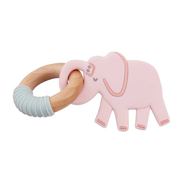 Pink Elephant Ring Teether