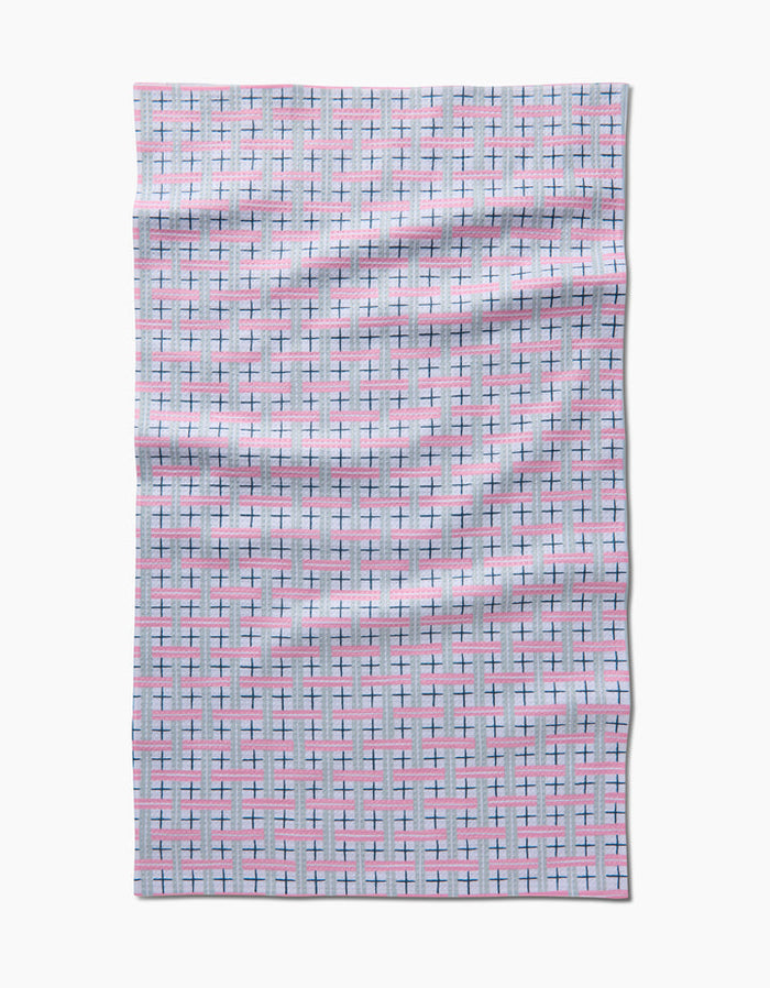 Geometry Spring Cottage Plaid Tea Towel