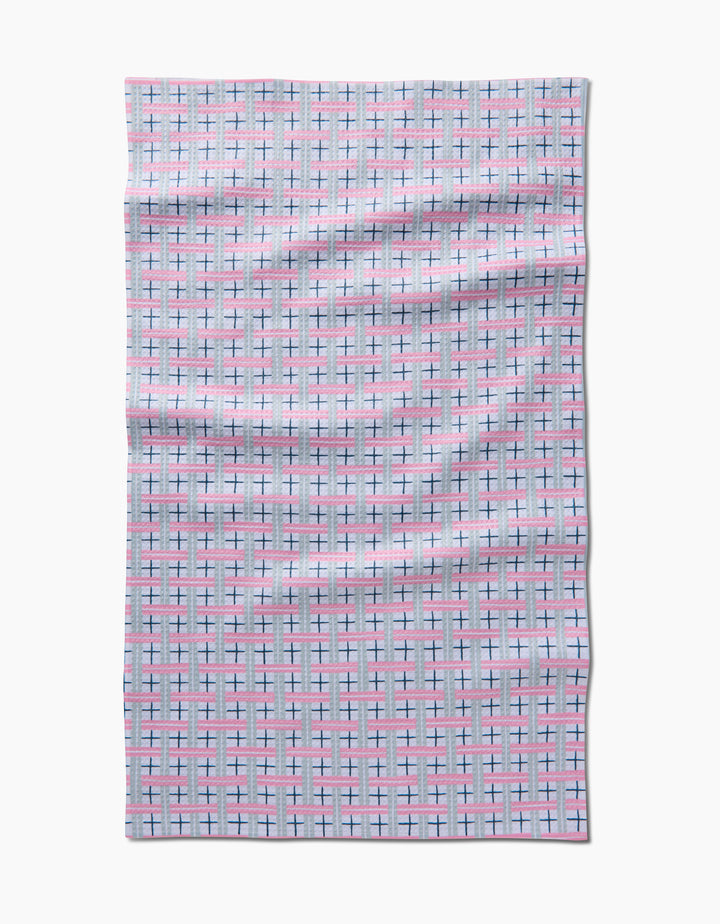 Geometry Spring Cottage Plaid Tea Towel