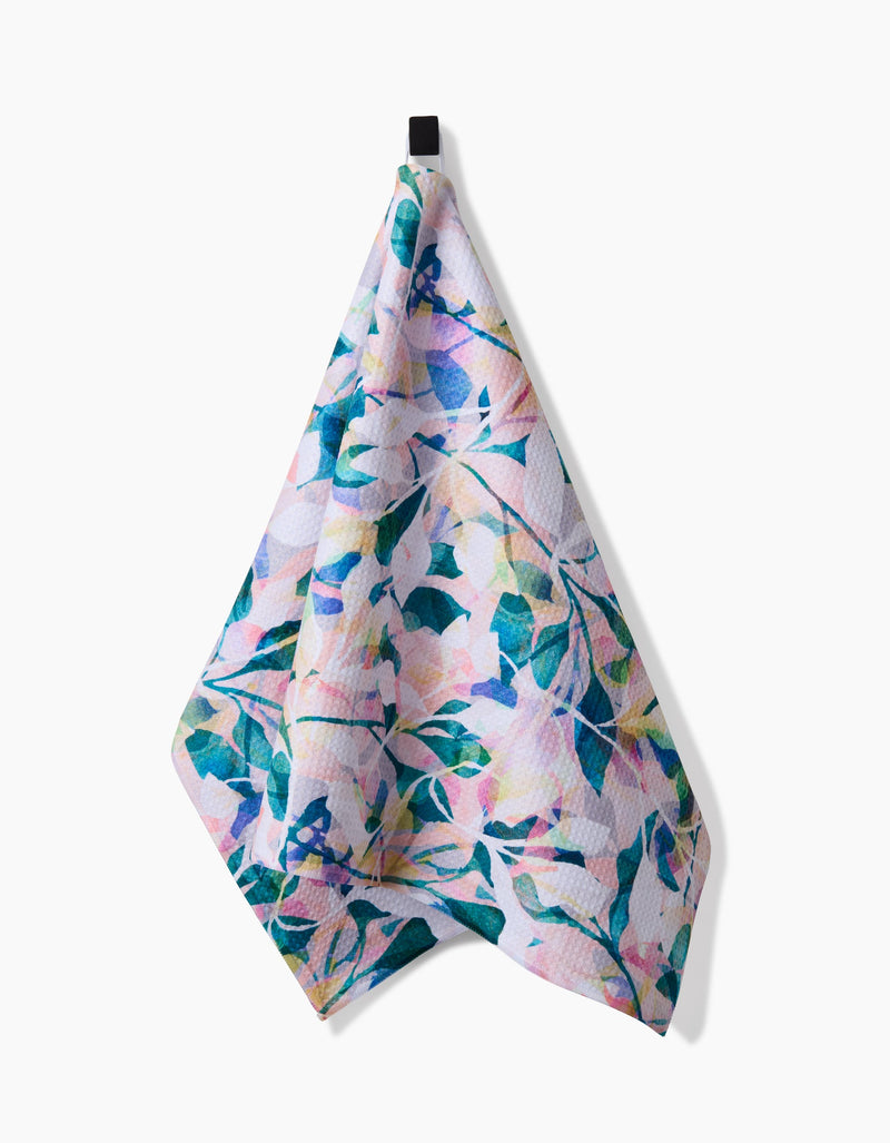 Geometry Painted Foliage Tea Towel