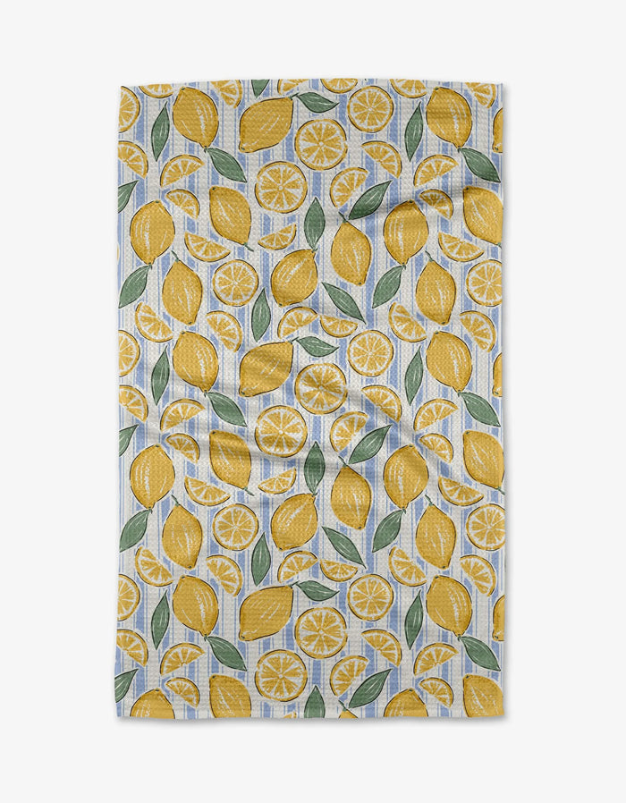 Geometry Sour Lemon Tea Towel