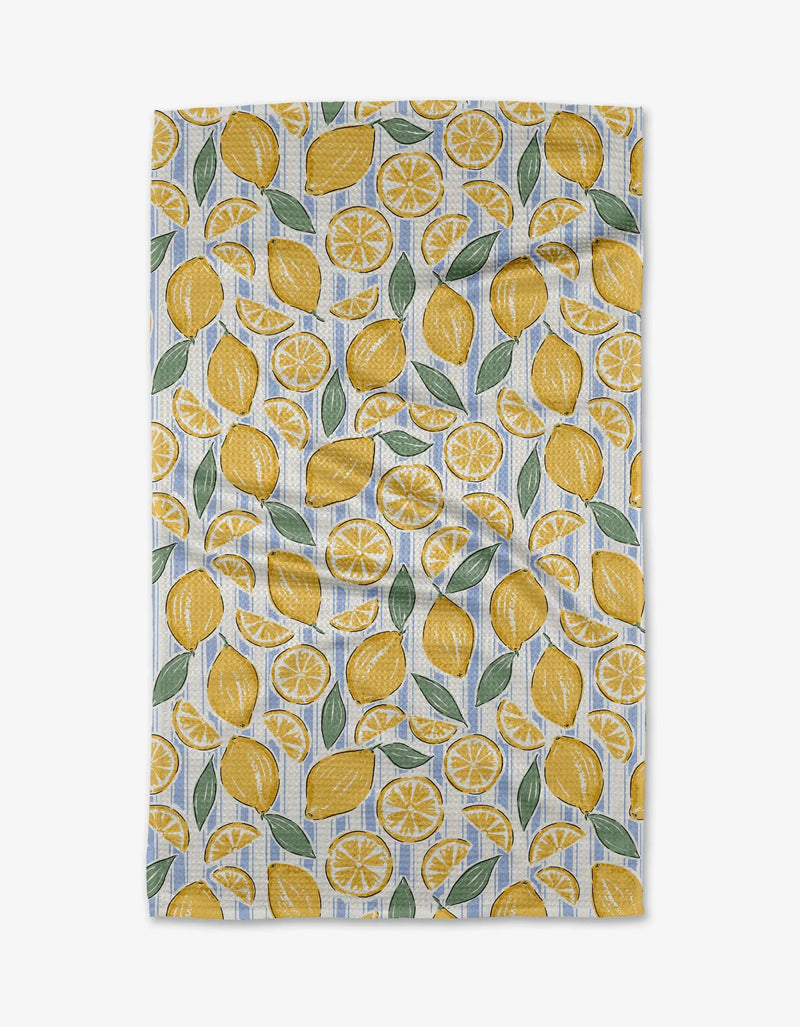 Geometry Sour Lemon Tea Towel