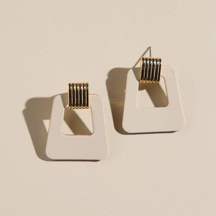 Nickel & Suede Ecru Avery - Gold