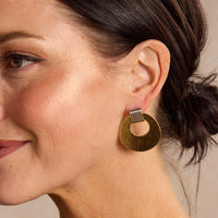 Nickel & Suede Vintage Gold Mixed Metal Evan