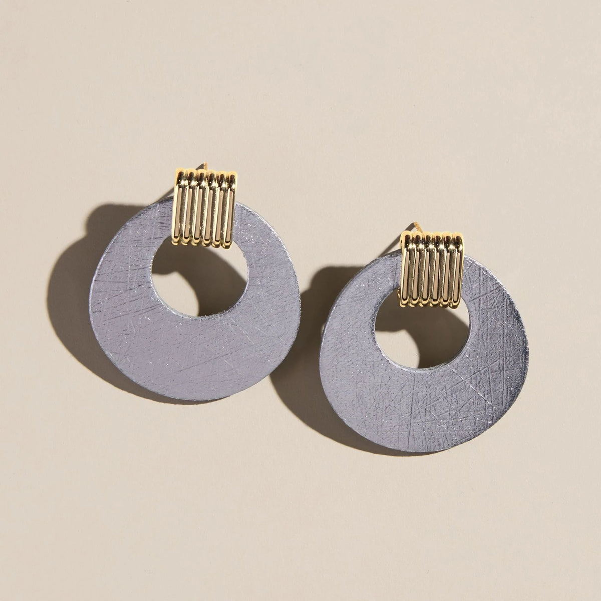 Nickel & Suede Vintage Silver Mixed Metal Evan