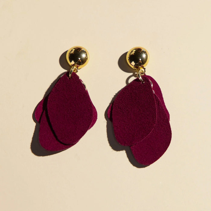 Nickel & Suede Garnet Suede Weston - Gold