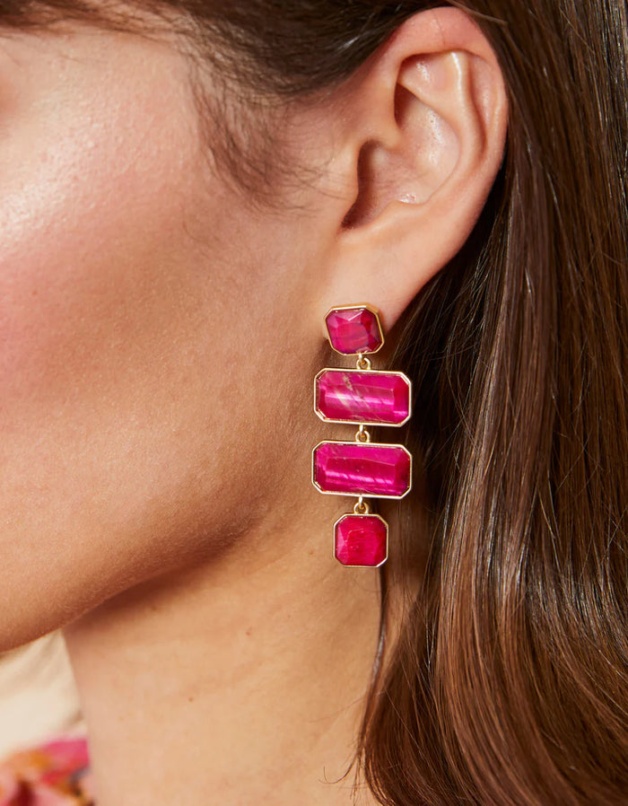 Quad Earrings Optic Pink