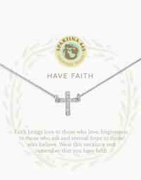 Sea La Vie Necklace Have Faith/Cross - Silver