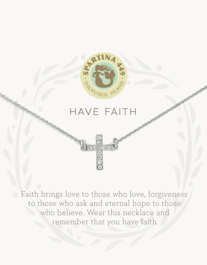 Sea La Vie Necklace Have Faith/Cross - Silver