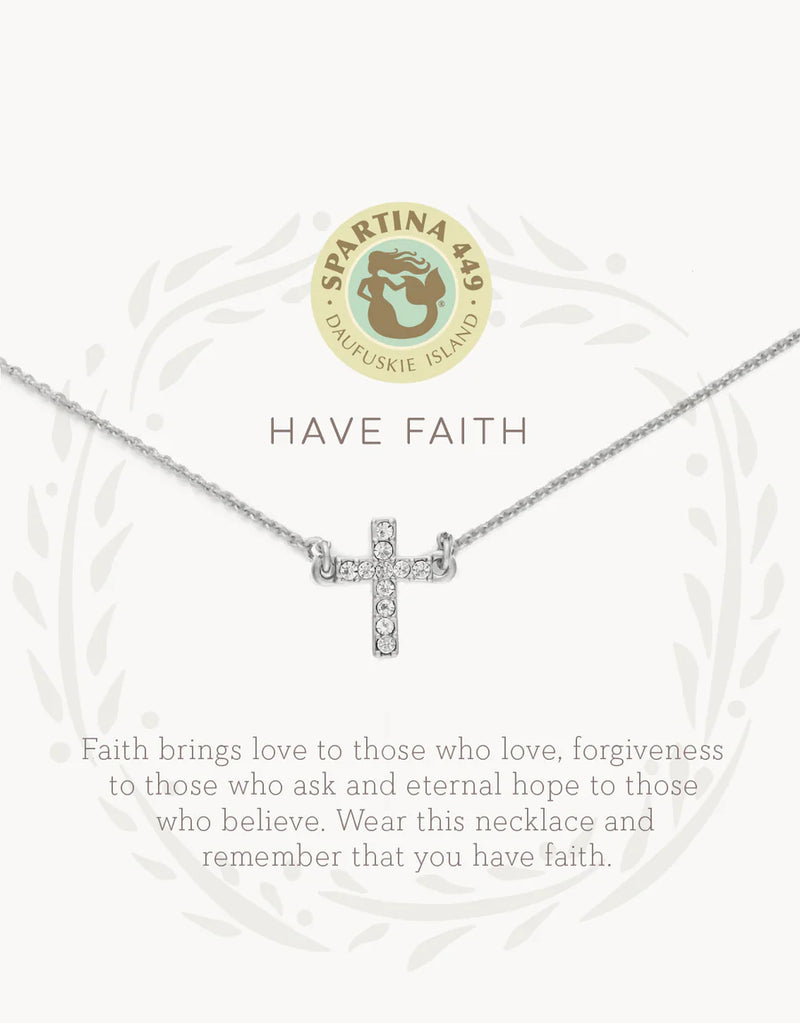 Sea La Vie Necklace Have Faith/Cross - Silver