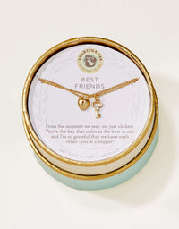 Sea La Vie Necklace 18" Best Friends/Heart Key (2 piece set)