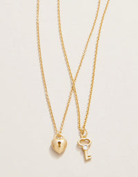 Sea La Vie Necklace 18" Best Friends/Heart Key (2 piece set)