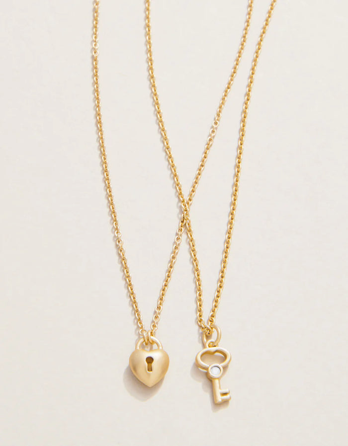 Sea La Vie Necklace 18" Best Friends/Heart Key (2 piece set)