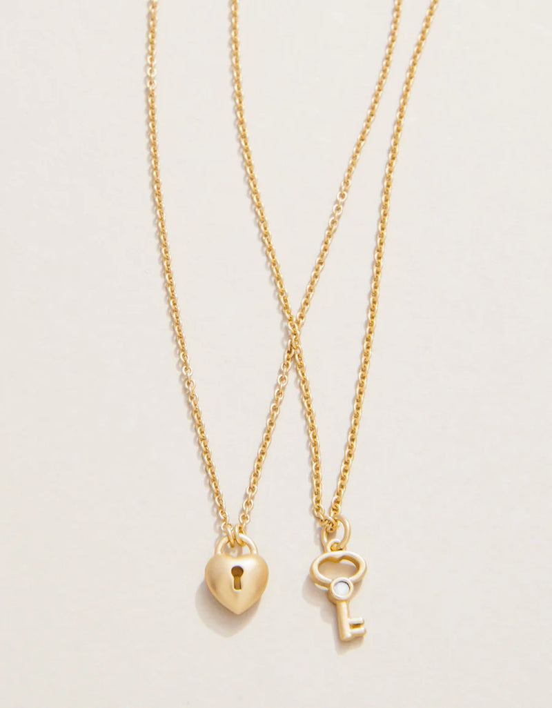 Sea La Vie Necklace 18" Best Friends/Heart Key (2 piece set)