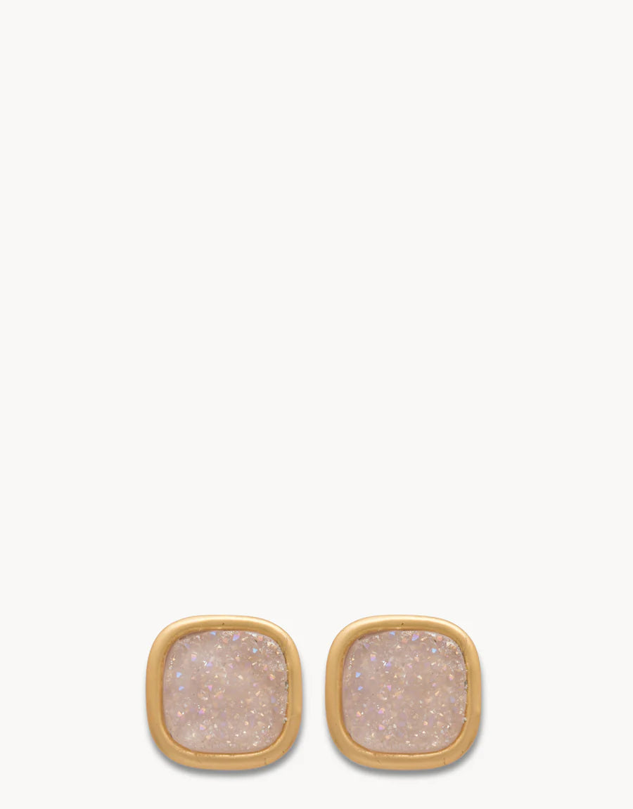 Sea La Vie Druzy Stud Earrings Breathe/Cream Druzy