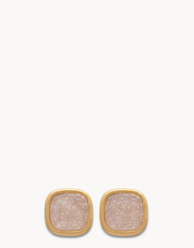 Sea La Vie Druzy Stud Earrings Breathe/Cream Druzy