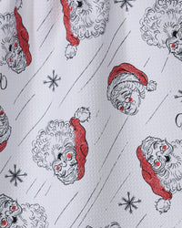 Geometry Claus Family Christmas Tree Tea Towel