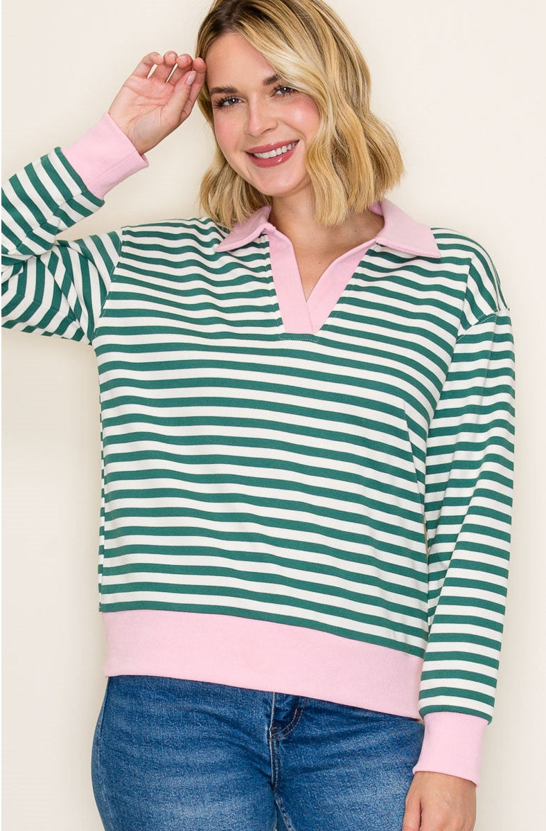 Sophia Striped Sweatshirt