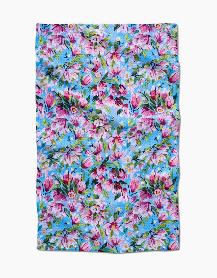 Geometry Magnolia Tea Towel
