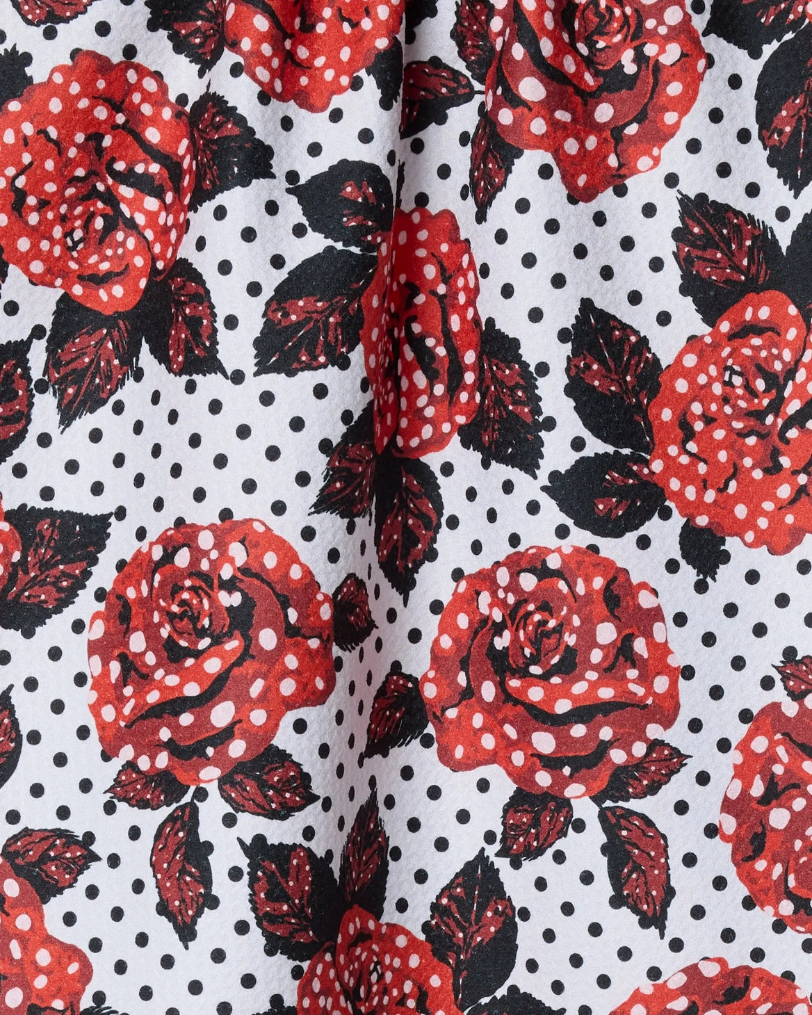 Geometry Polka Rose Tea Towel