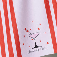 Geometry Cheers My Dears Tea Towel