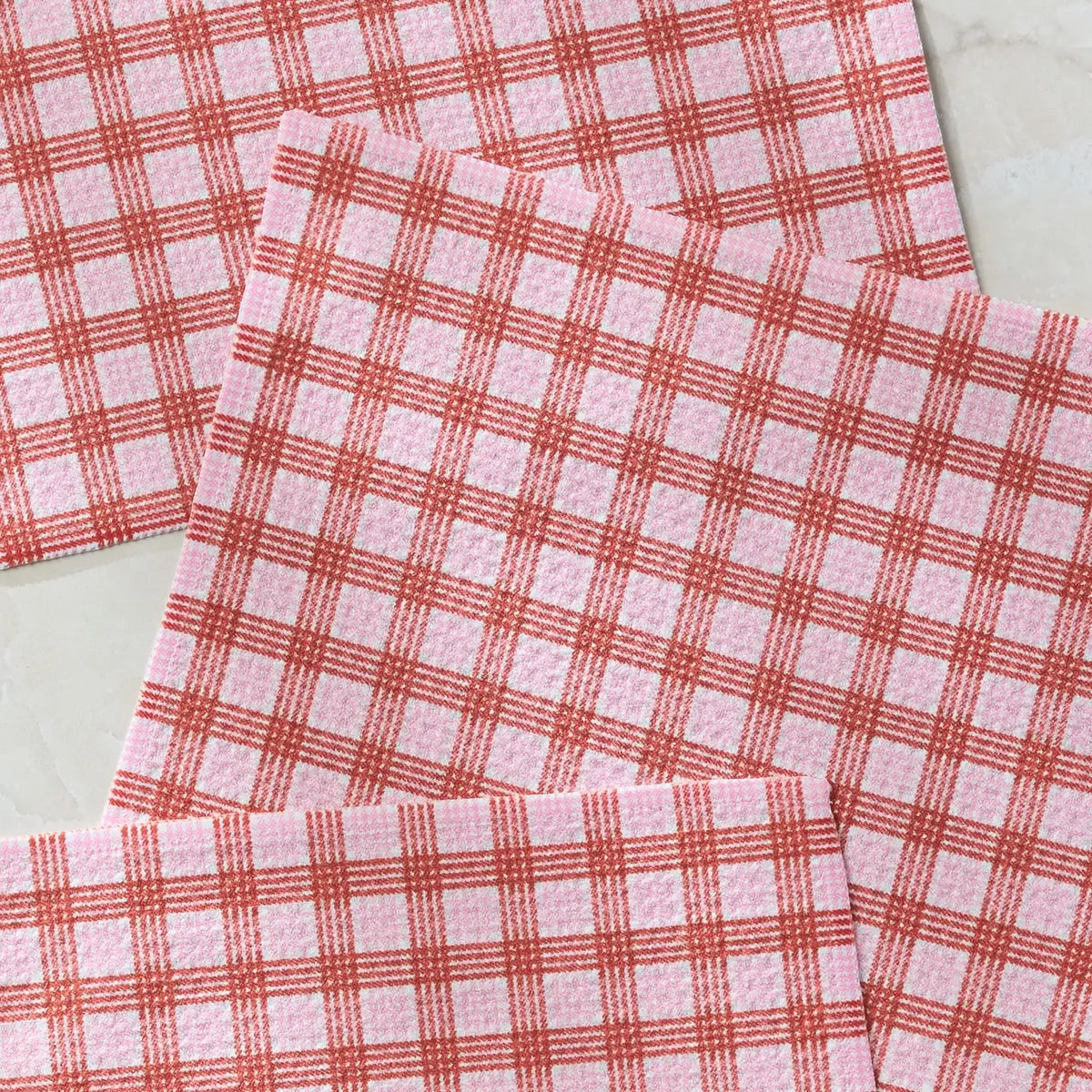 Geometry Cupids Plaid Dishcloth Set
