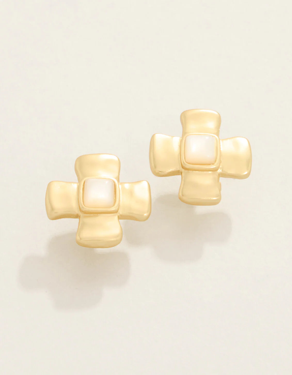 Affirmation Stud Earrings - Mother-of-Pearl