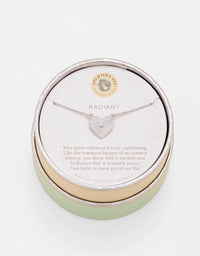 SLV Necklace 18” Mother-of-Pearl/Heart Silver