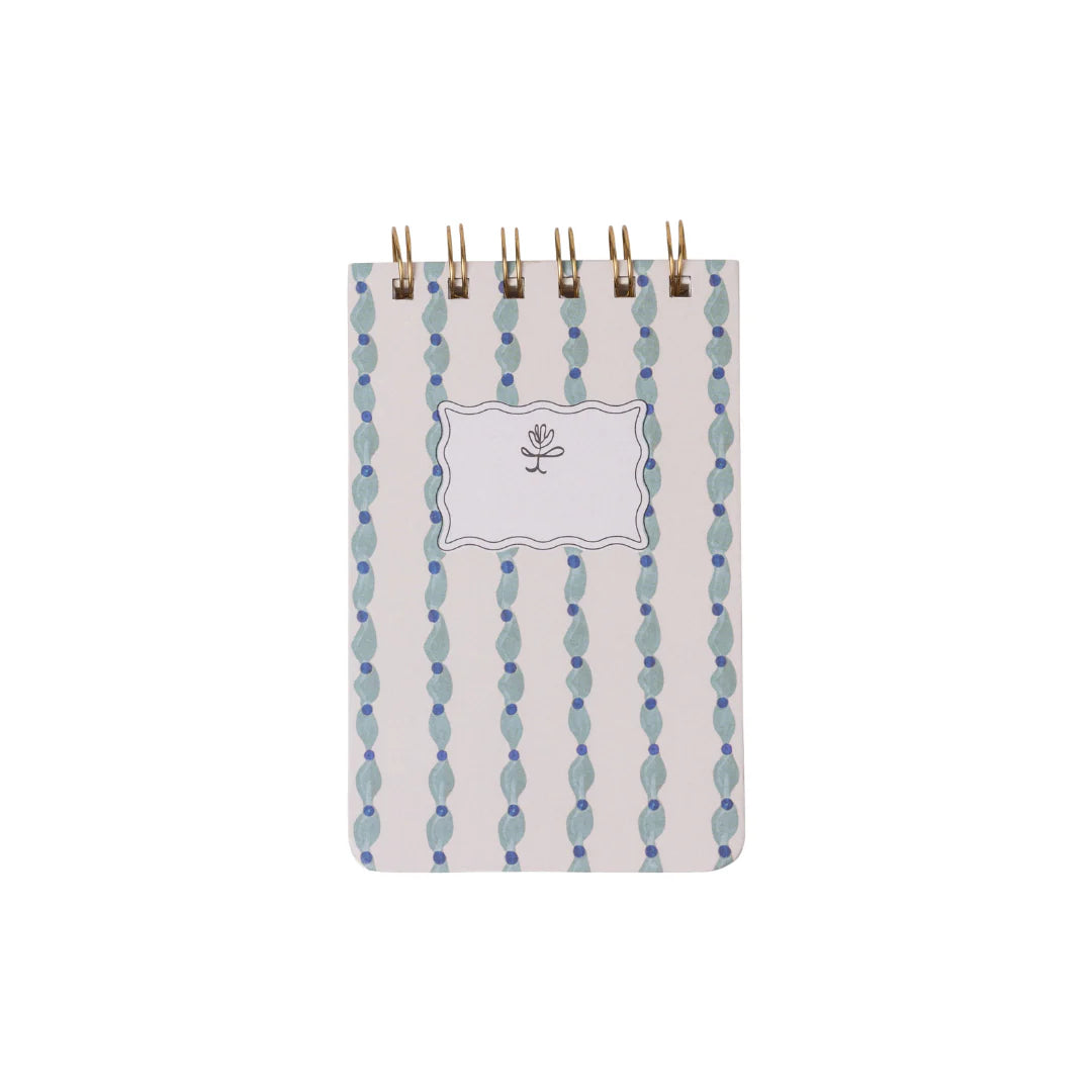 Designworks Wavy Blue Spiral Notepad