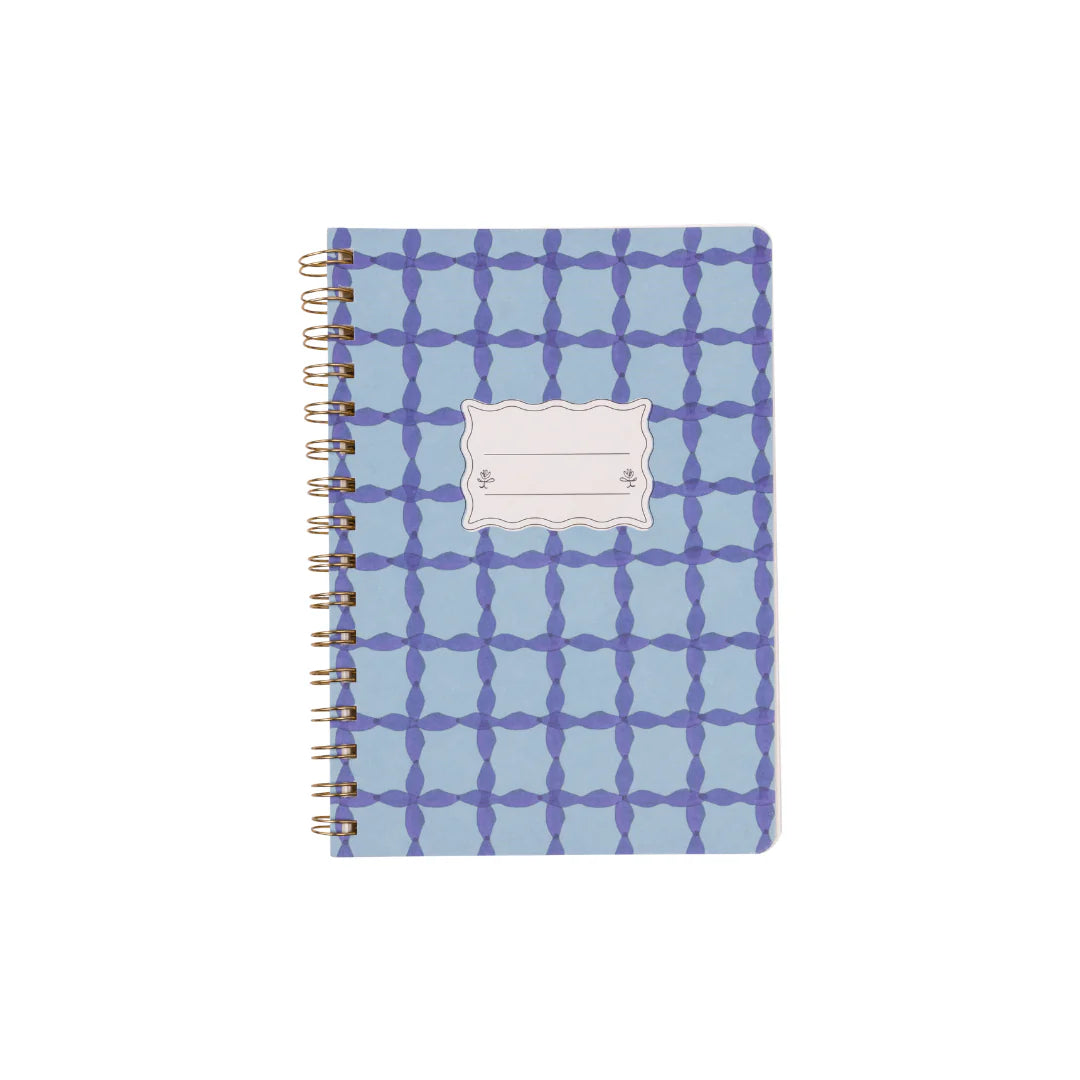 Designworks Blue Lattice Twin Spiral Notebook