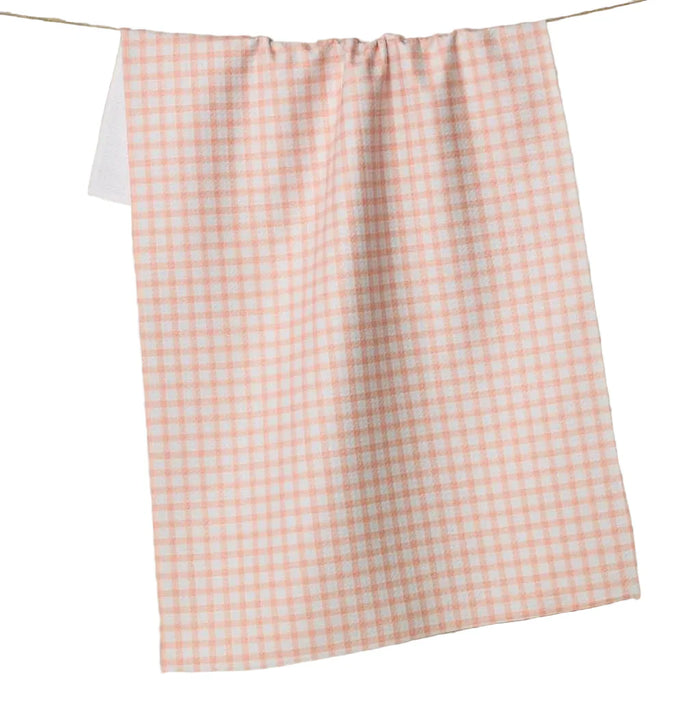 Geometry Peach Darling Tea Towel