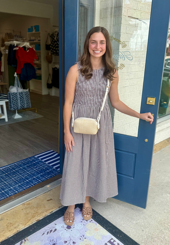 THML Bianca Gingham Maxi Dress