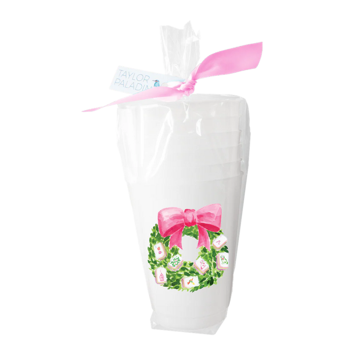 Mahjong Wreath Frosted Cup