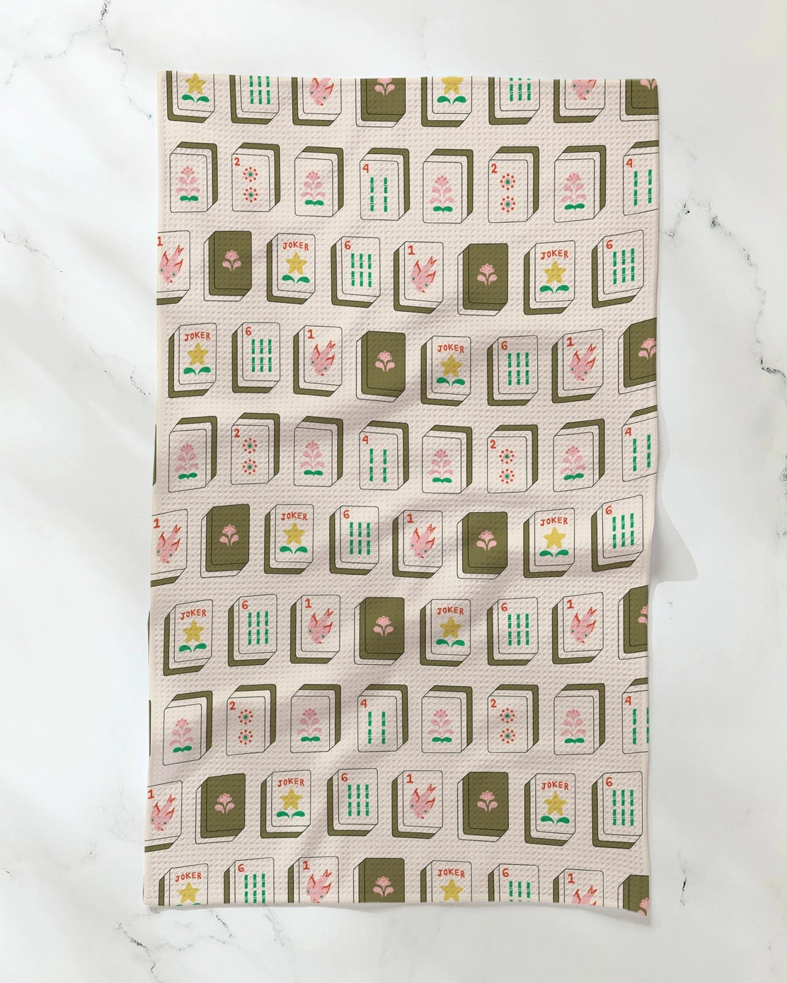 Geometry Flower Tiles Tea Towel