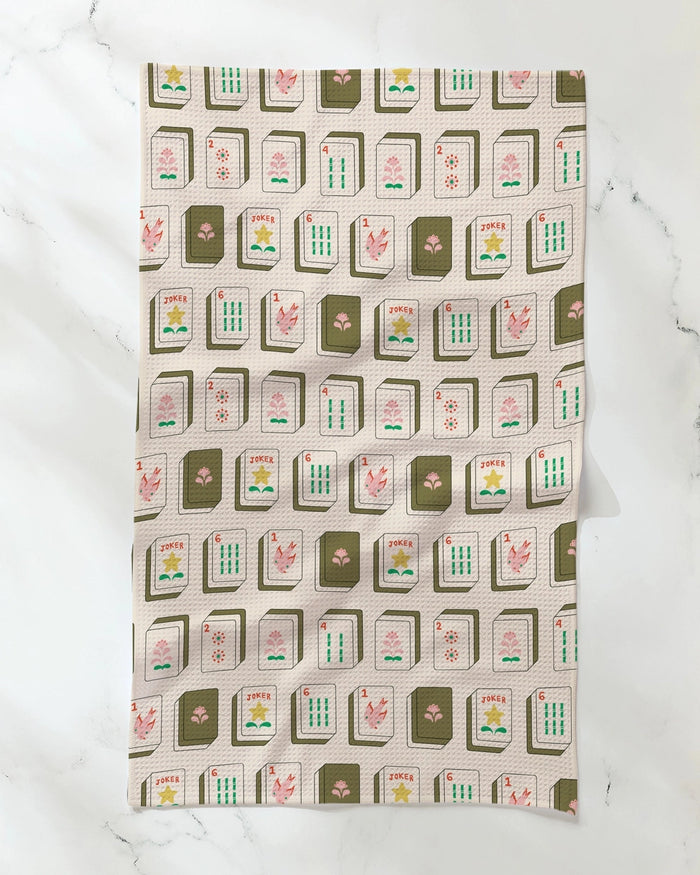 Geometry Flower Tiles Tea Towel