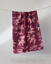 Geometry Mulberry Bloom Tea Towel