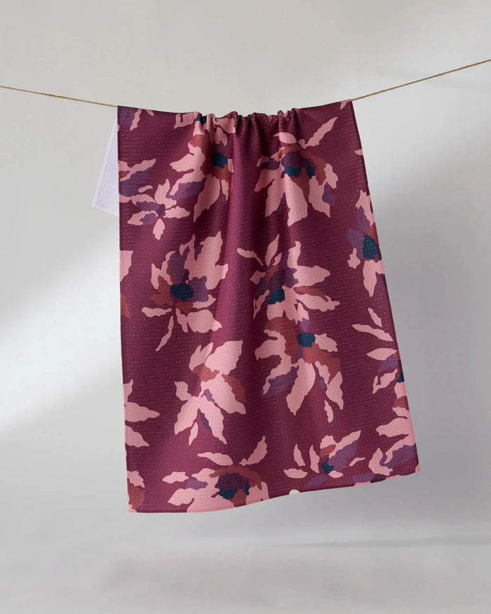 Geometry Mulberry Bloom Tea Towel