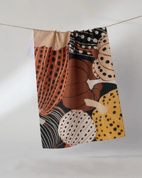 Geometry Painted Patch Tea Towel
