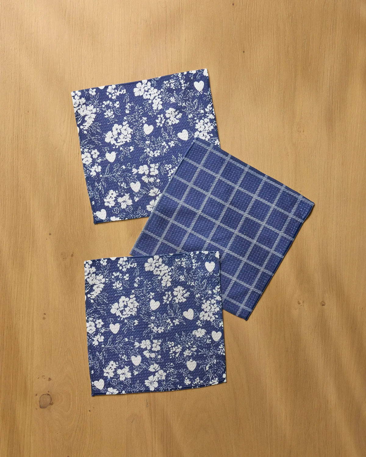Geometry Posy Plaid Dishcloth Set
